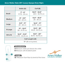 Load image into Gallery viewer, AW 291 Luxury Opaque Knee Highs 20-30 mmHg
